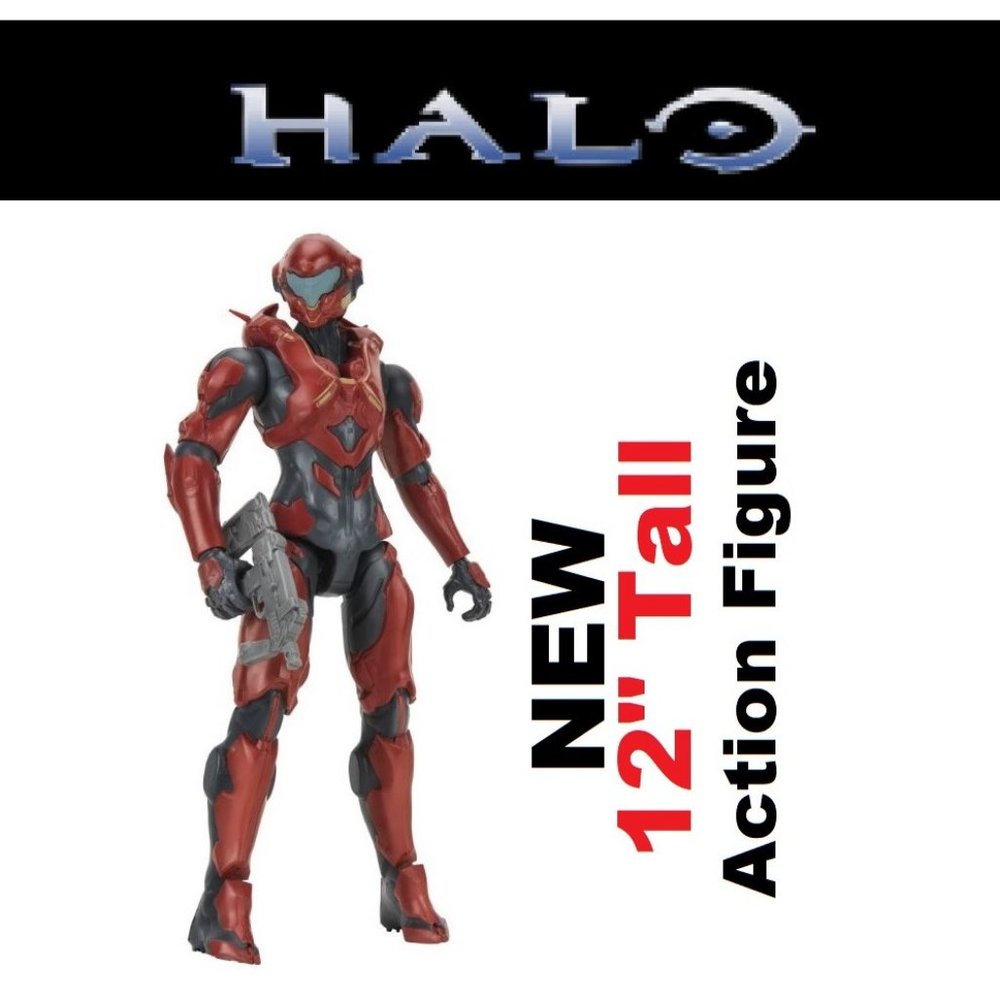 HALO Master Chief 12" Action Figure Red Spartan Video Game Easter basket gift